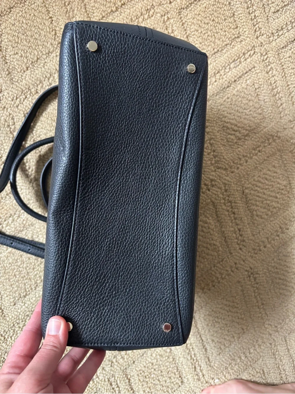kate spade Black Pebbled Leather Top-Handle Crossbody Bag